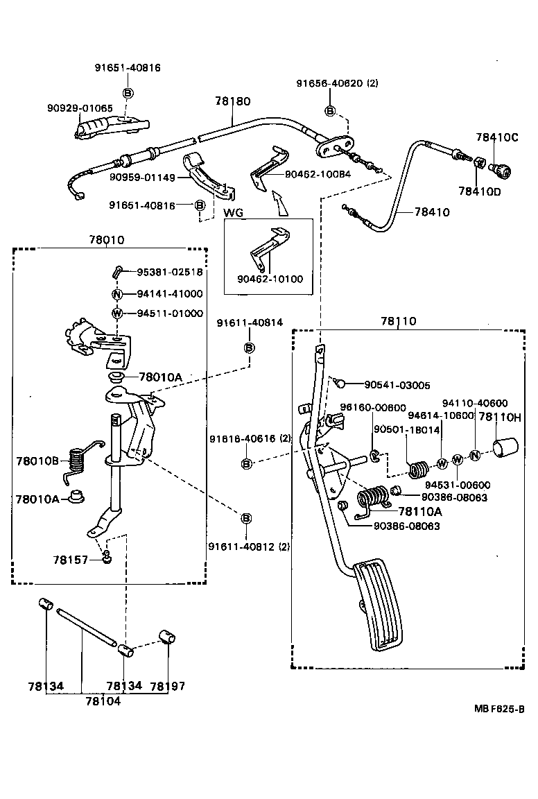 78120-89124 ROD ASSY, ACCELERATOR PEDAL product image