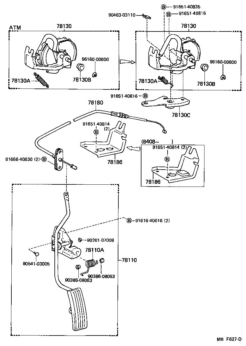 Toyota 78180-89154 WIRE ASSY, ACCELERATOR