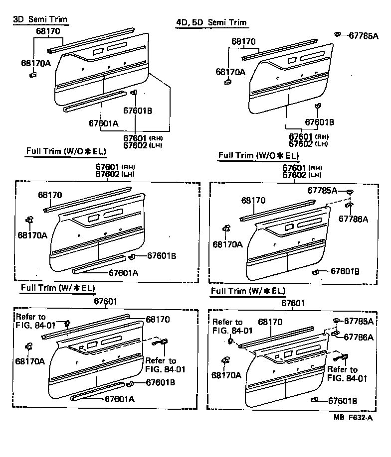 67620-10191 BOARD SUB-ASSY, FRONT DOOR TRIM, LH product image