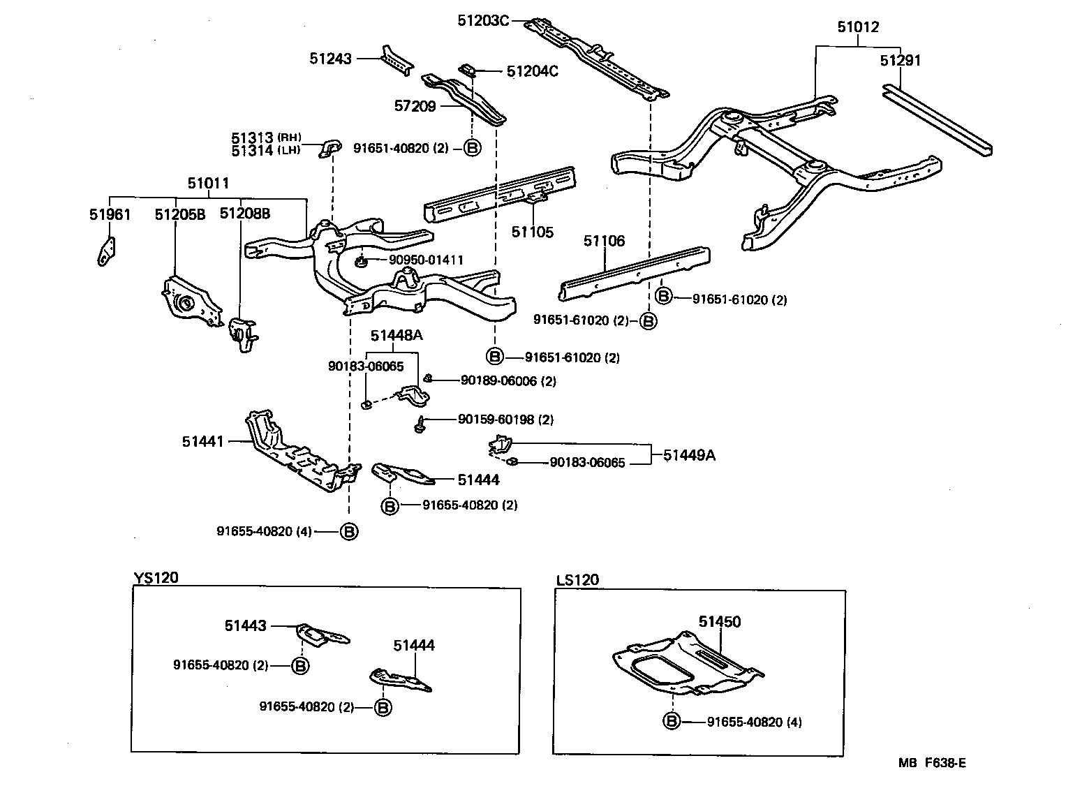 51291-30900 CROSSMEMBER, FRAME, REAR product image