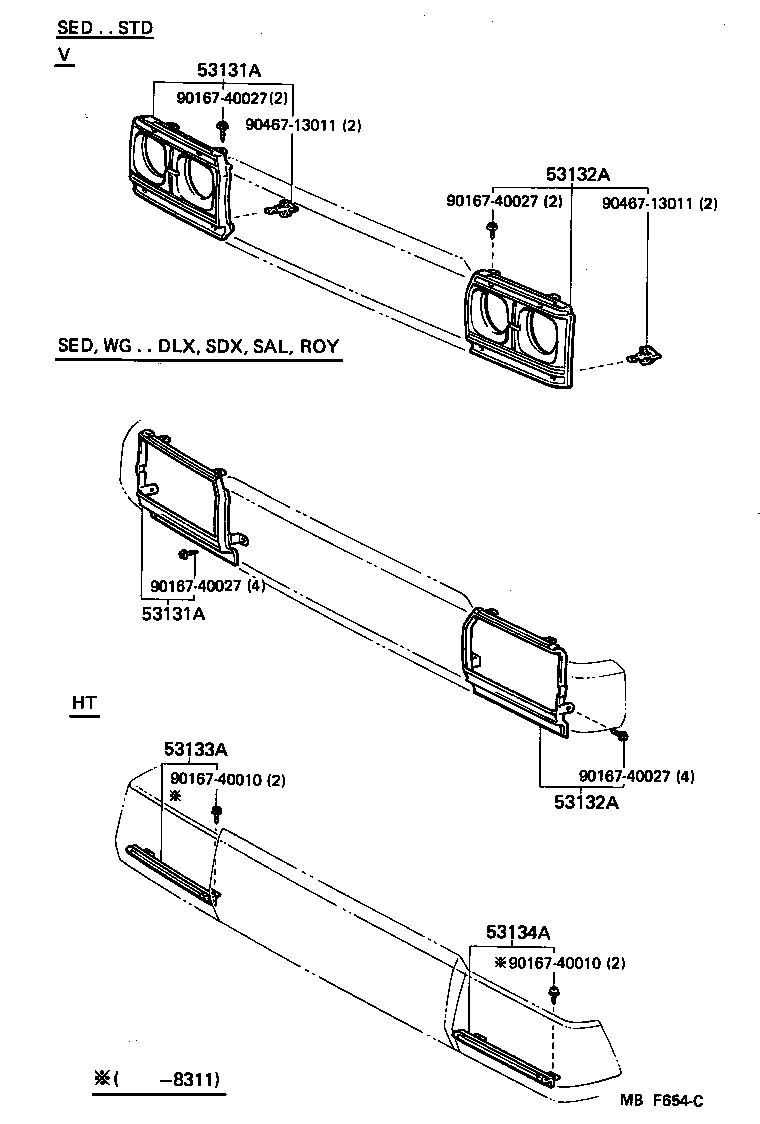 53111-30410 GRILLE, RADIATOR product image