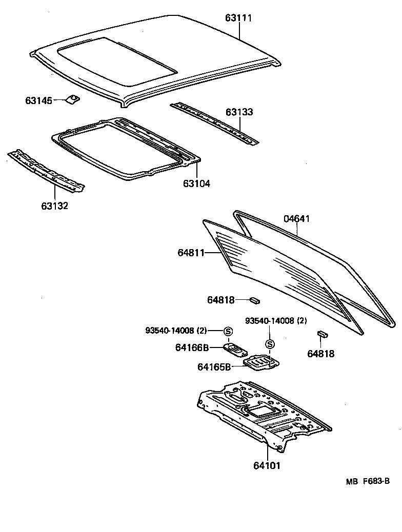 63111-30160 PANEL, ROOF product image