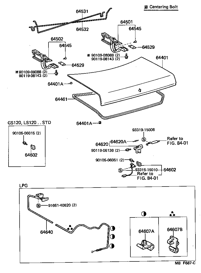 64461-30090 WEATHERSTRIP, LUGGAGE COMPARTMENT DOOR product image