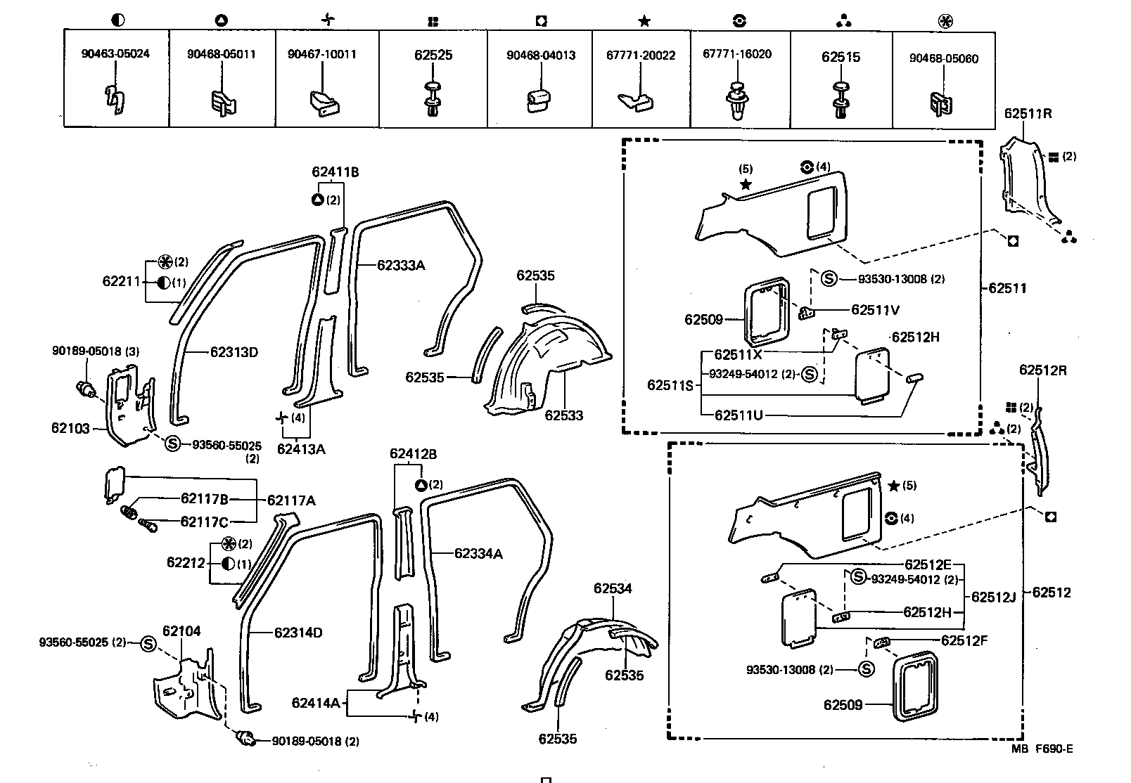 62333-91702-06 TRIM, REAR DOOR OPENING, RH product image