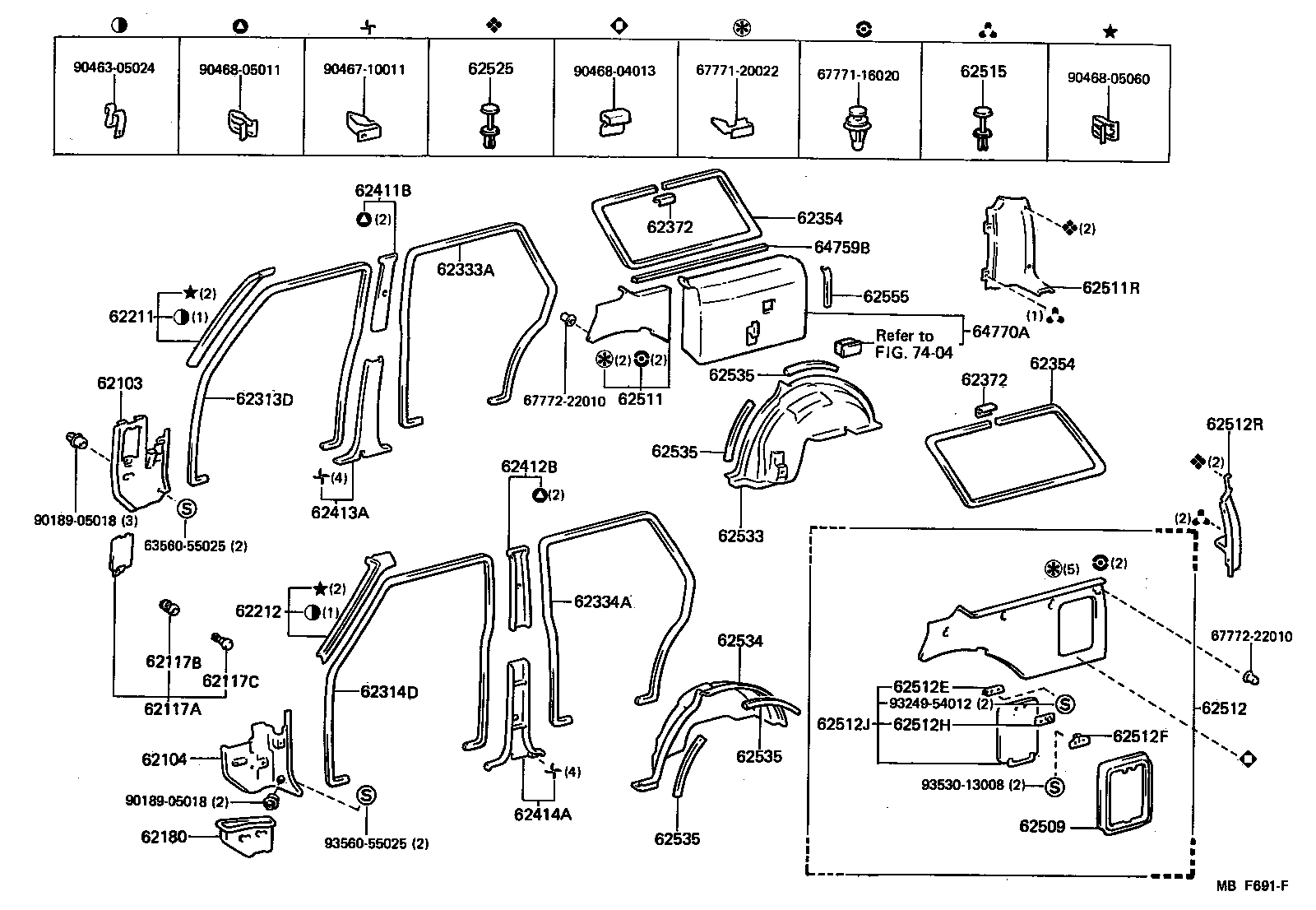 62333-91702-06 TRIM, REAR DOOR OPENING, RH product image