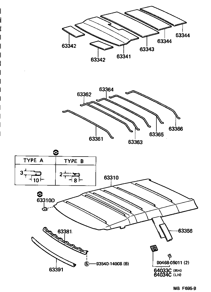 63341-91704 PAD, ROOF SILENCER, NO.1 product image