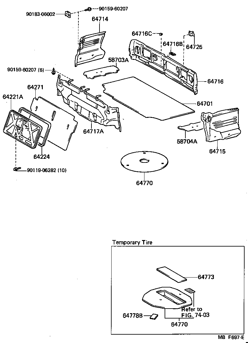 64770-30060 COVER ASSY, SPARE WHEEL product image