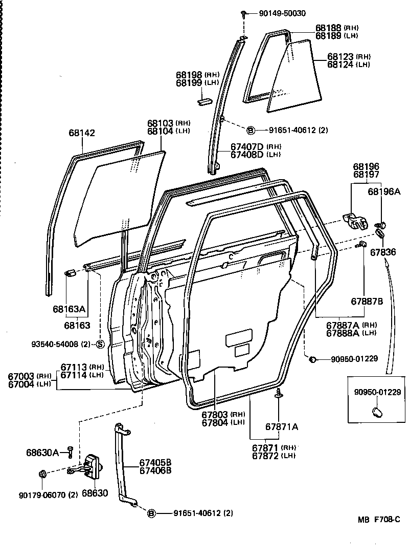 67003-91702 PANEL SUB-ASSY, REAR DOOR, RH product image