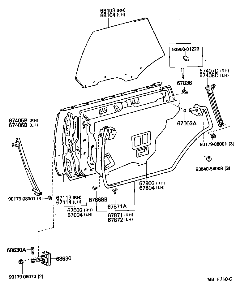 67003-91702 PANEL SUB-ASSY, REAR DOOR, RH product image