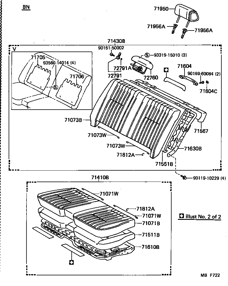 71640-30320 SPRING ASSY, FRONT SEAT BACK, LH(FOR SEPARATE TYPE) product image