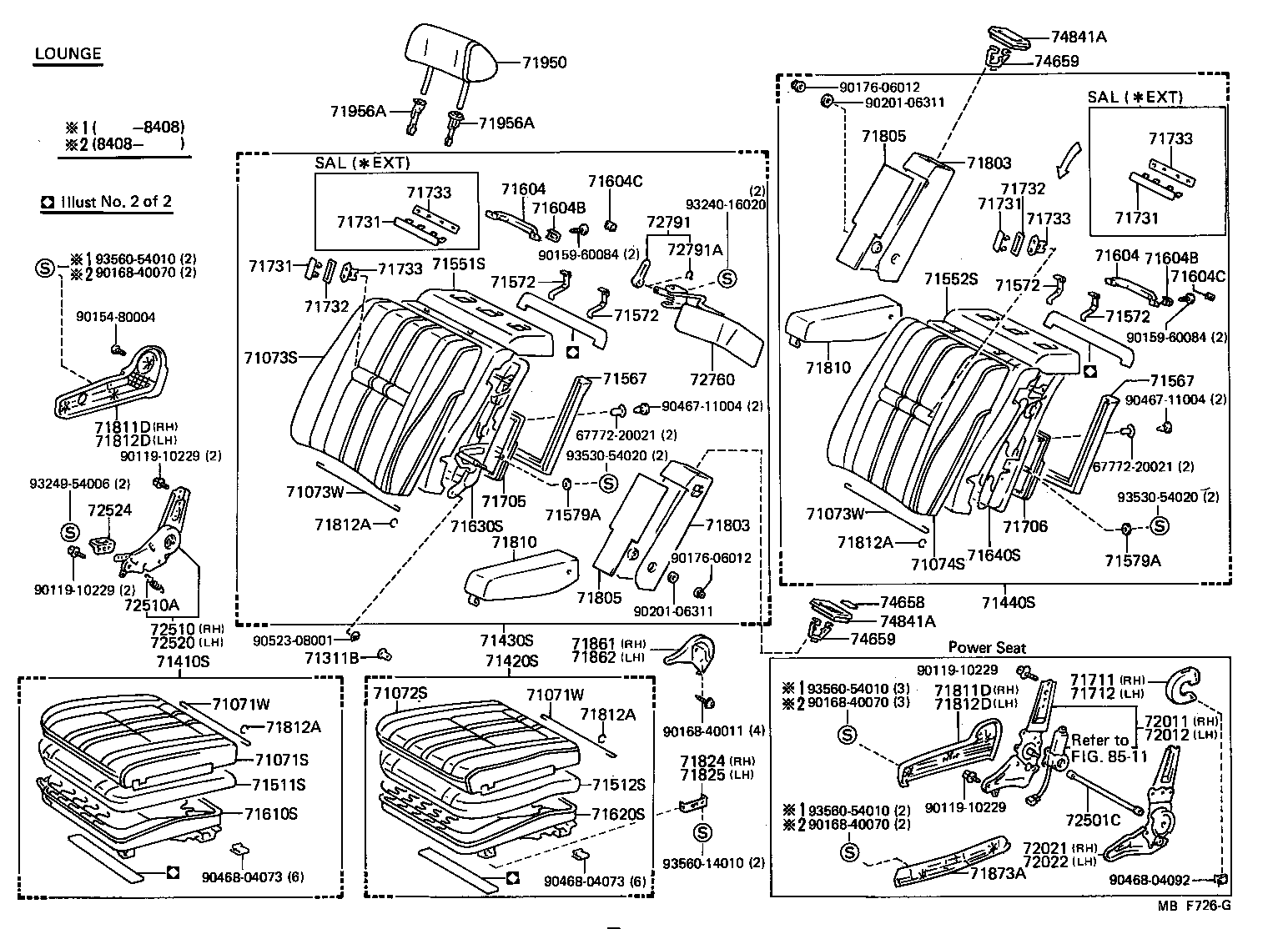 71640-30320 SPRING ASSY, FRONT SEAT BACK, LH(FOR SEPARATE TYPE) product image