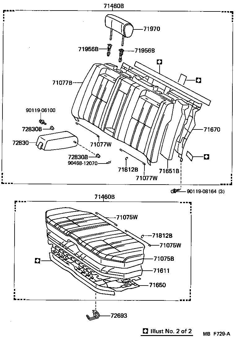 62552-91701 GARNISH, REAR SEAT SIDE, LH product image