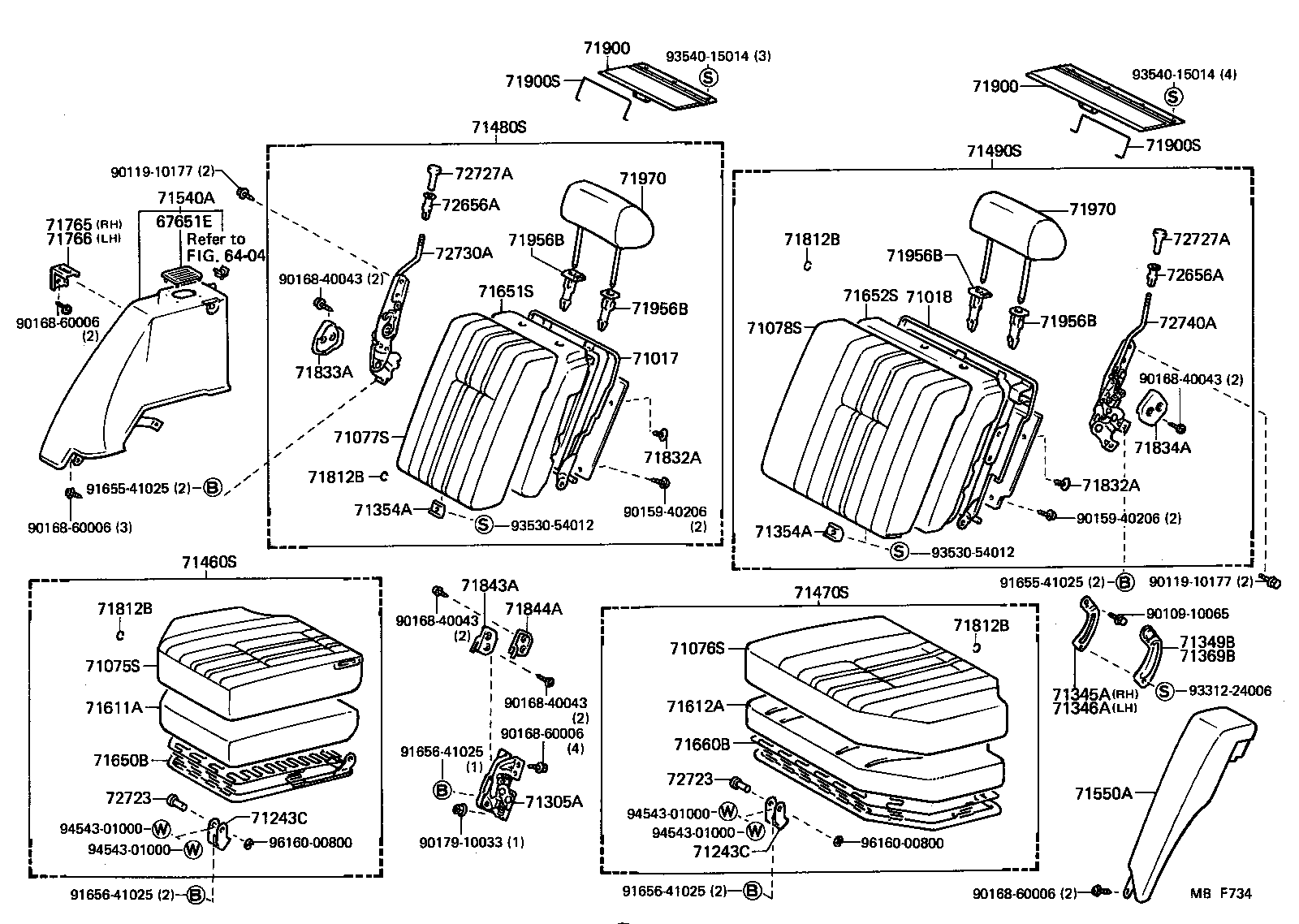 62552-91701 GARNISH, REAR SEAT SIDE, LH product image