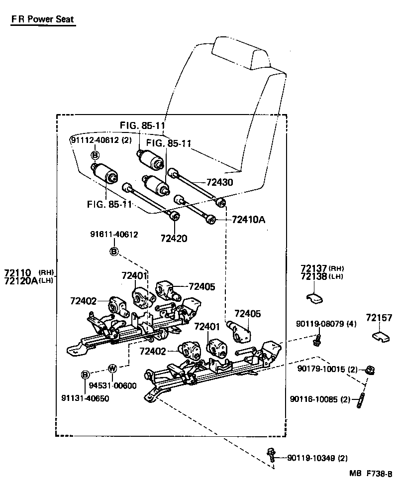 71630-30560 SPRING ASSY, FRONT SEAT BACK, RH(FOR SEPARATE TYPE) product image