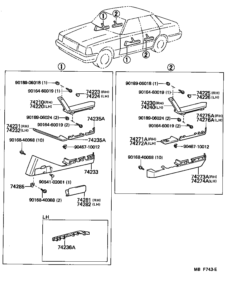 74201-30070 PANEL, FRONT ARMREST BASE, UPPER RH product image