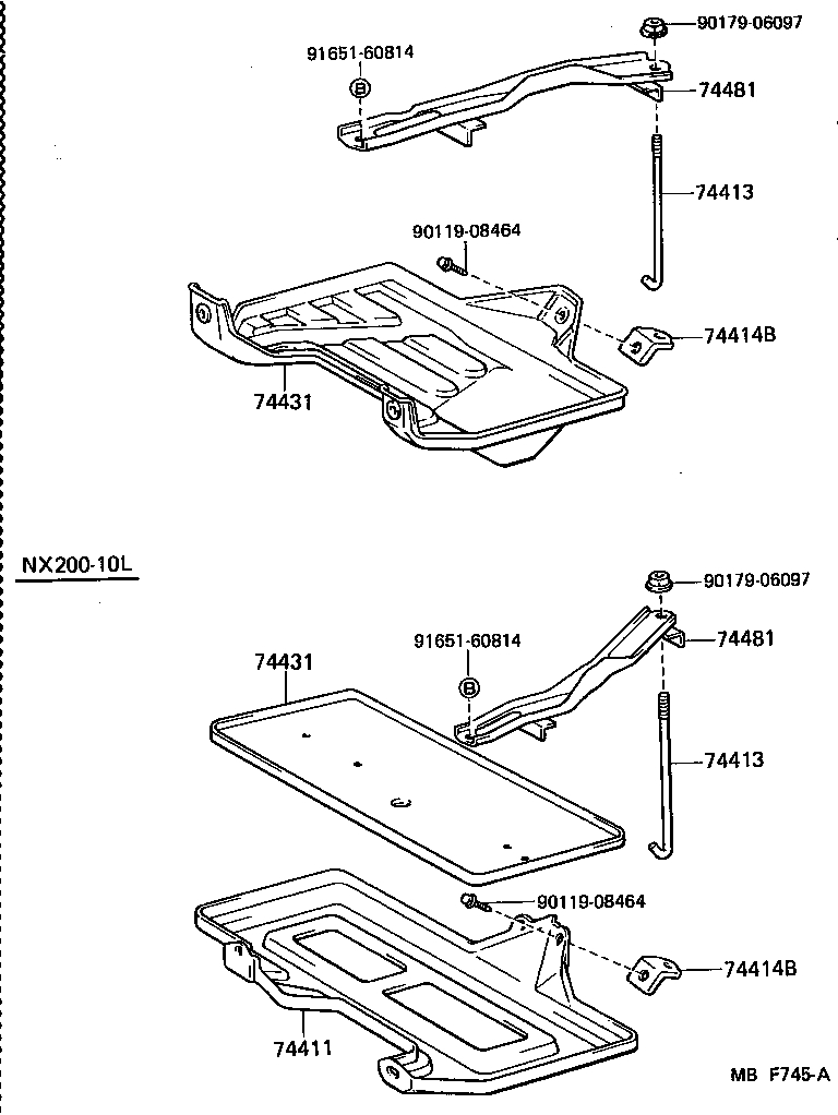 74404-30210 CLAMP, BATTERY HOLD DOWN product image
