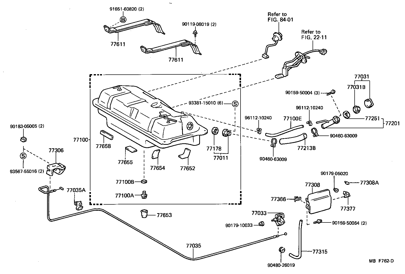 77030-30010 CABLE SUB-ASSY, FUEL LID LOCK CONTROL product image