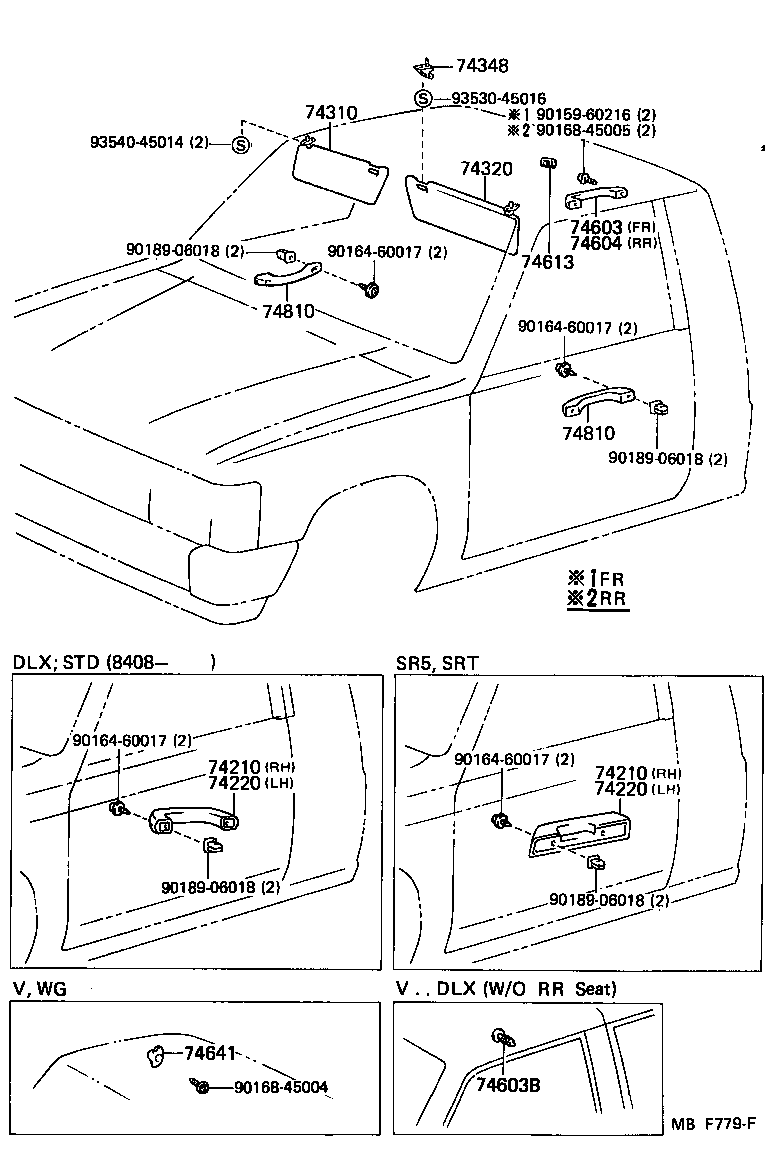 Toyota 74811-89104-06 PULL ASSY, DOOR, INSIDE