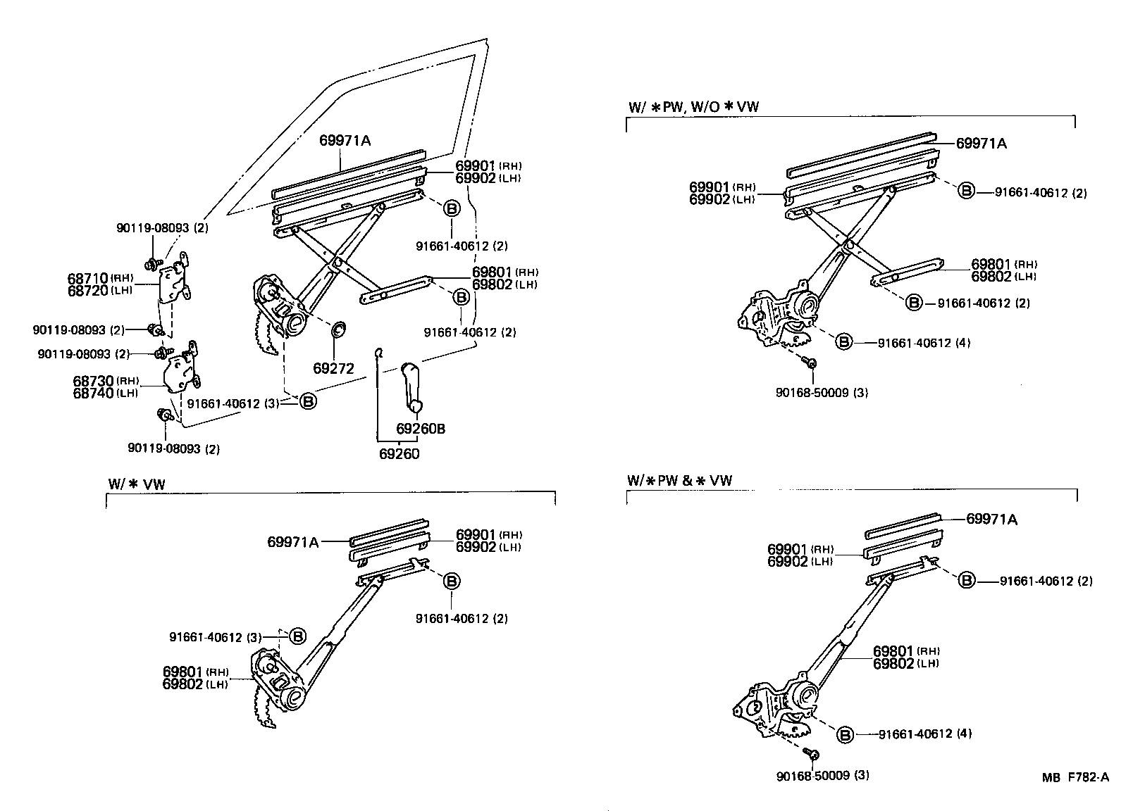 Toyota 68730-14030 HINGE ASSY, FRONT DOOR, LOWER RH