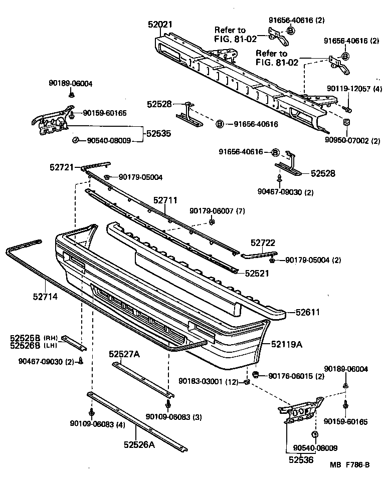 52021-30070 REINFORCEMENT SUB-ASSY, FRONT BUMPER product image