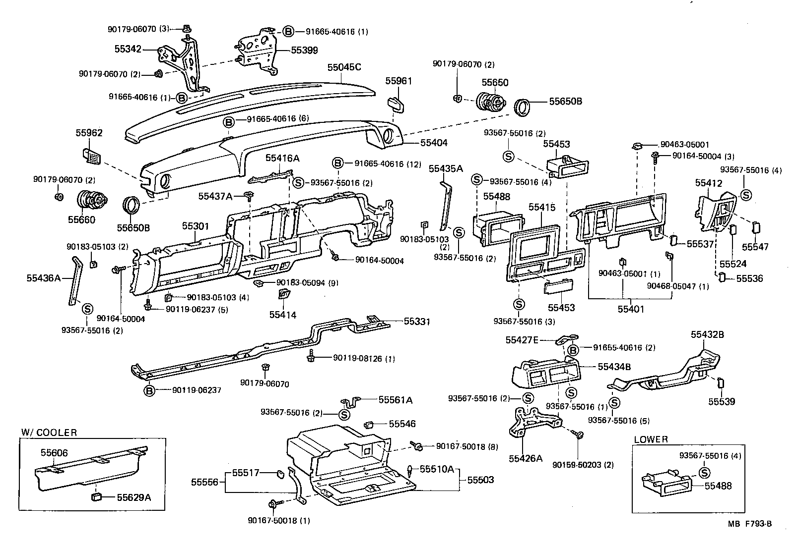 55404-30540 PANEL SUB-ASSY, INSTRUMENT CLUSTER FINISH product image