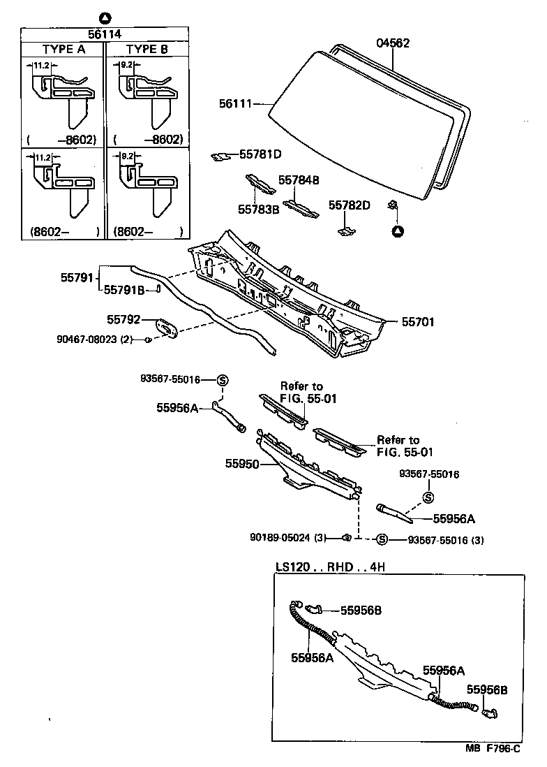 53383-30070 WEATHERSTRIP, HOOD TO COWL TOP product image