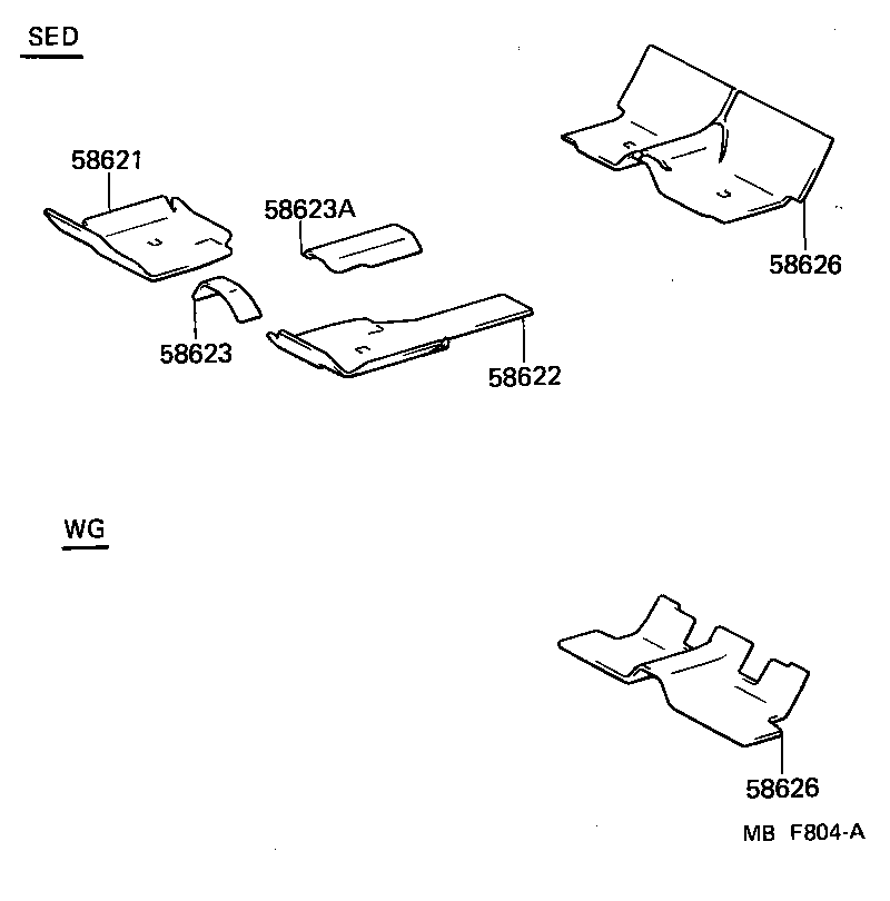 58622-30100 PAD, FLOOR SILENCER, FRONT LH product image