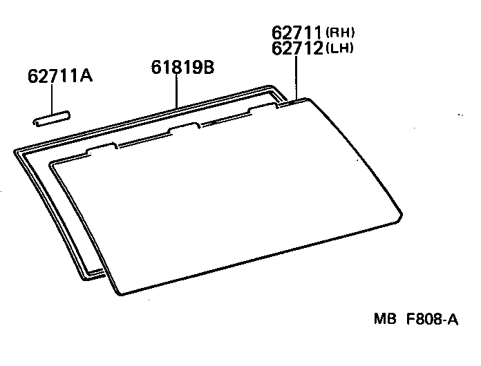 61819-91701 SEAL, QUARTER WINDOW REAR SHIELD product image