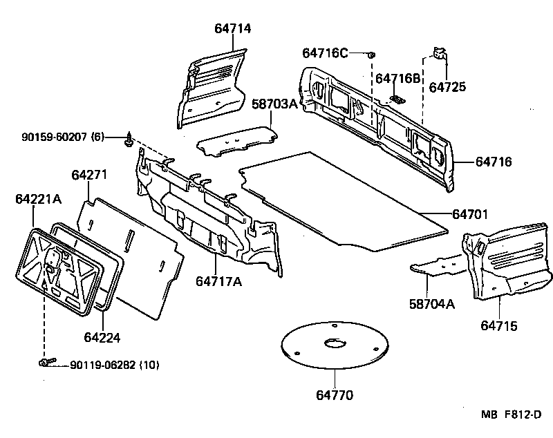 58703-30020 COVER SUB-ASSY, LUGGAGE COMPARTMENT SIDE, RH product image
