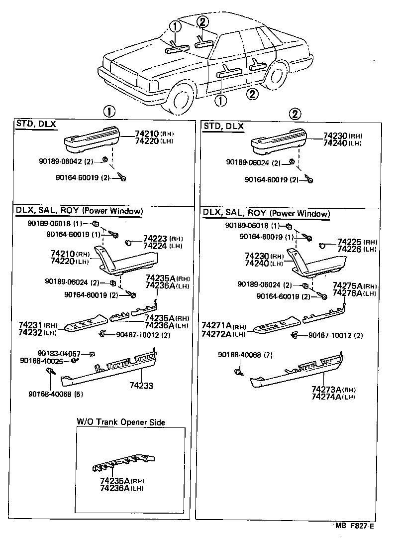 74232-30140-06 PANEL, FRONT ARMREST BASE, UPPER LH product image