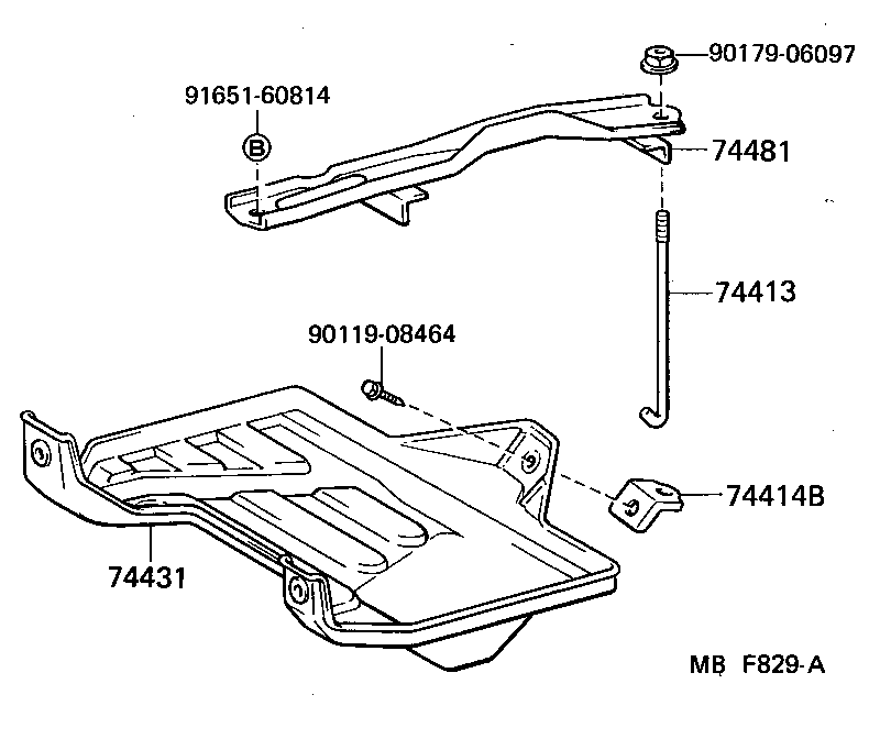 74404-30200 CLAMP, BATTERY HOLD DOWN product image
