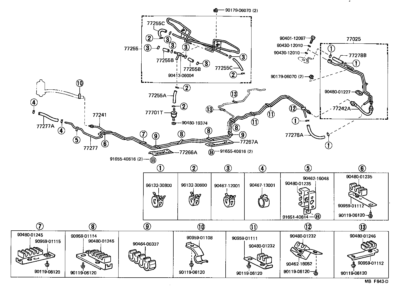 77030-30010 CABLE SUB-ASSY, FUEL LID LOCK CONTROL product image