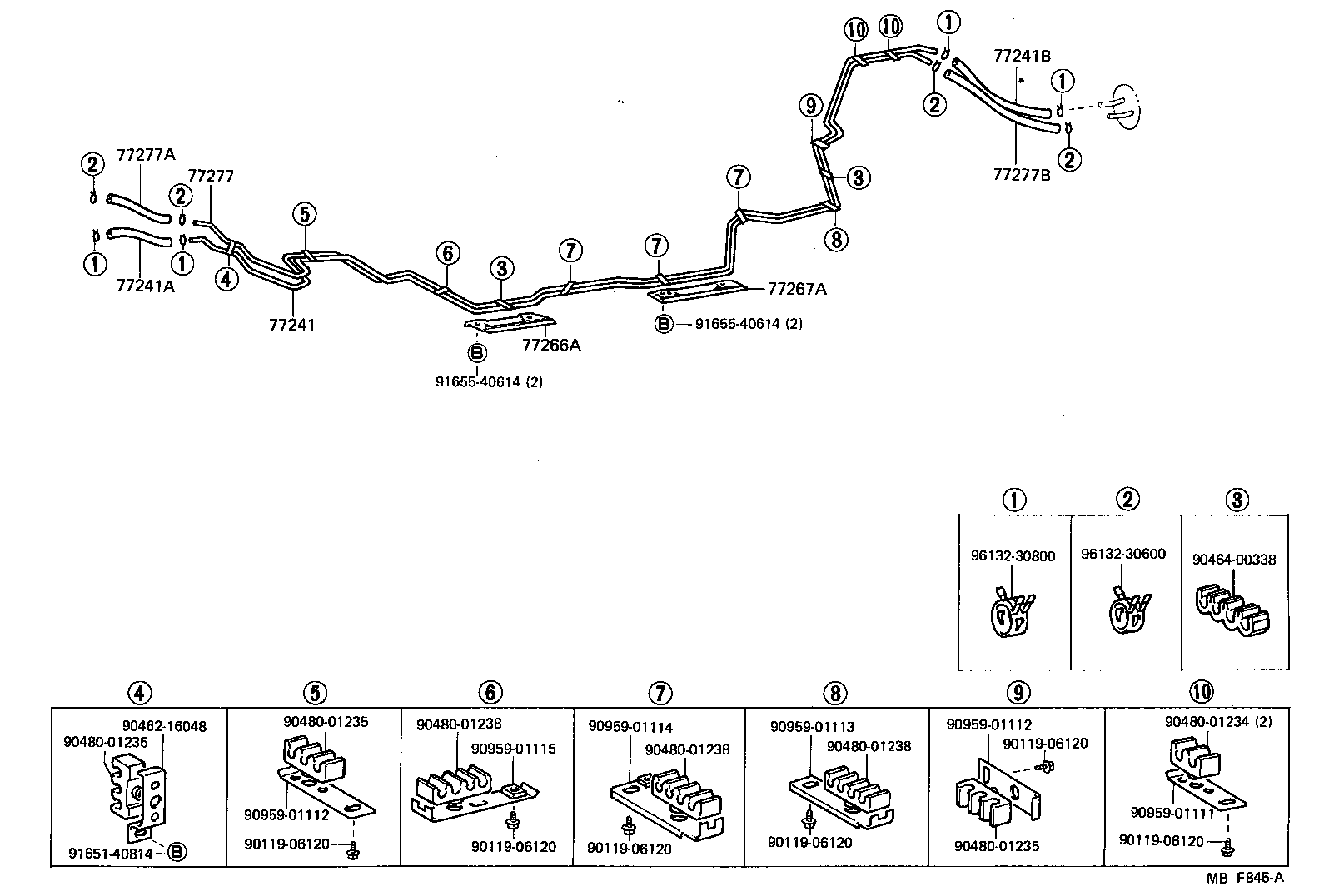 77030-30010 CABLE SUB-ASSY, FUEL LID LOCK CONTROL product image