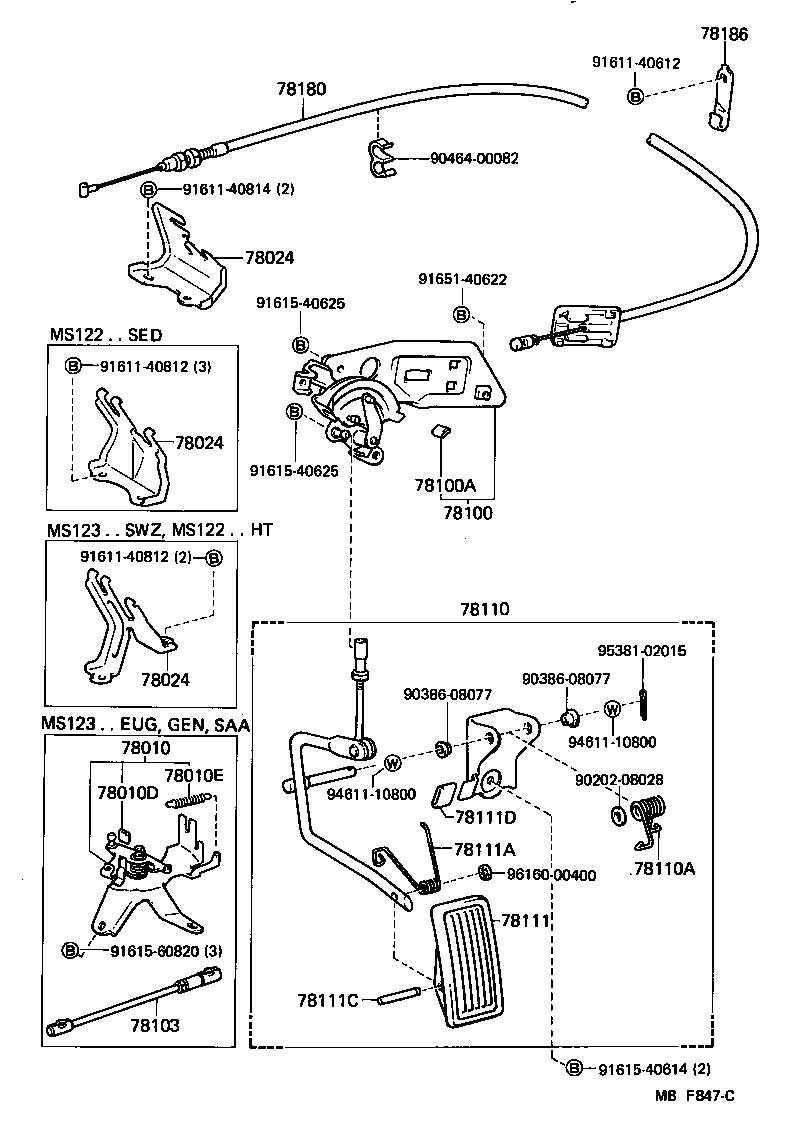 78100-30500 LINK ASSY, ACCELERATOR product image