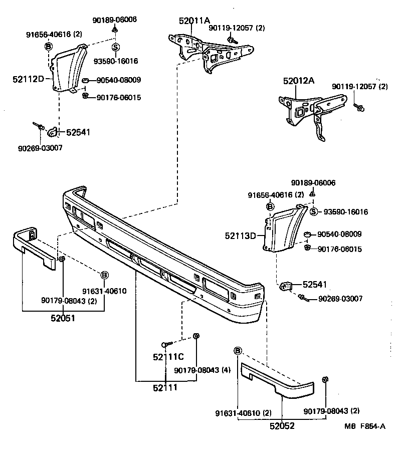 52021-30070 REINFORCEMENT SUB-ASSY, FRONT BUMPER product image