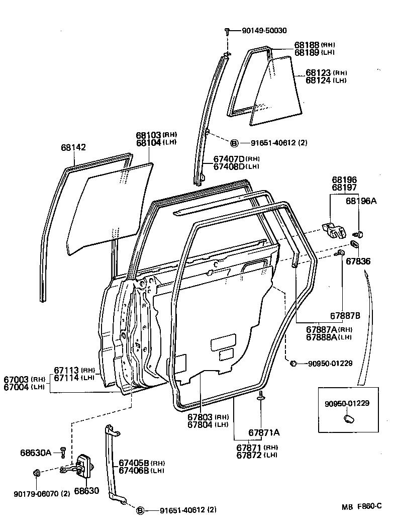 67003-91706 PANEL SUB-ASSY, REAR DOOR, RH product image