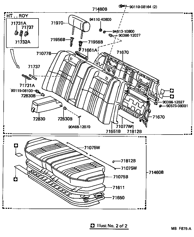 62552-91701 GARNISH, REAR SEAT SIDE, LH product image