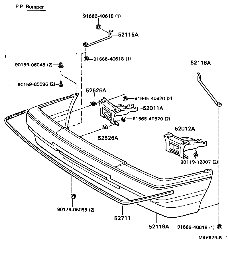 52021-20130 REINFORCEMENT SUB-ASSY, FRONT BUMPER product image