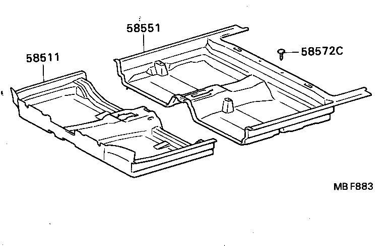 58540-20451-03 CARPET ASSY, FLOOR, REAR product image