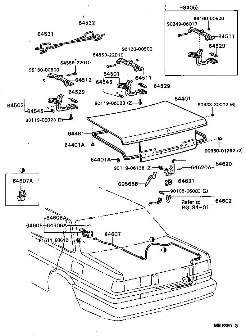 64531-20120 BAR, LUGGAGE DOOR HINGE TORSION, RH product image