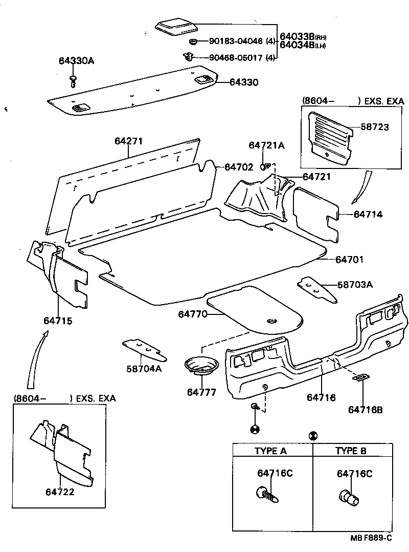64072-20060 COVER, LUGGAGE COMPARTMENT, LH product image