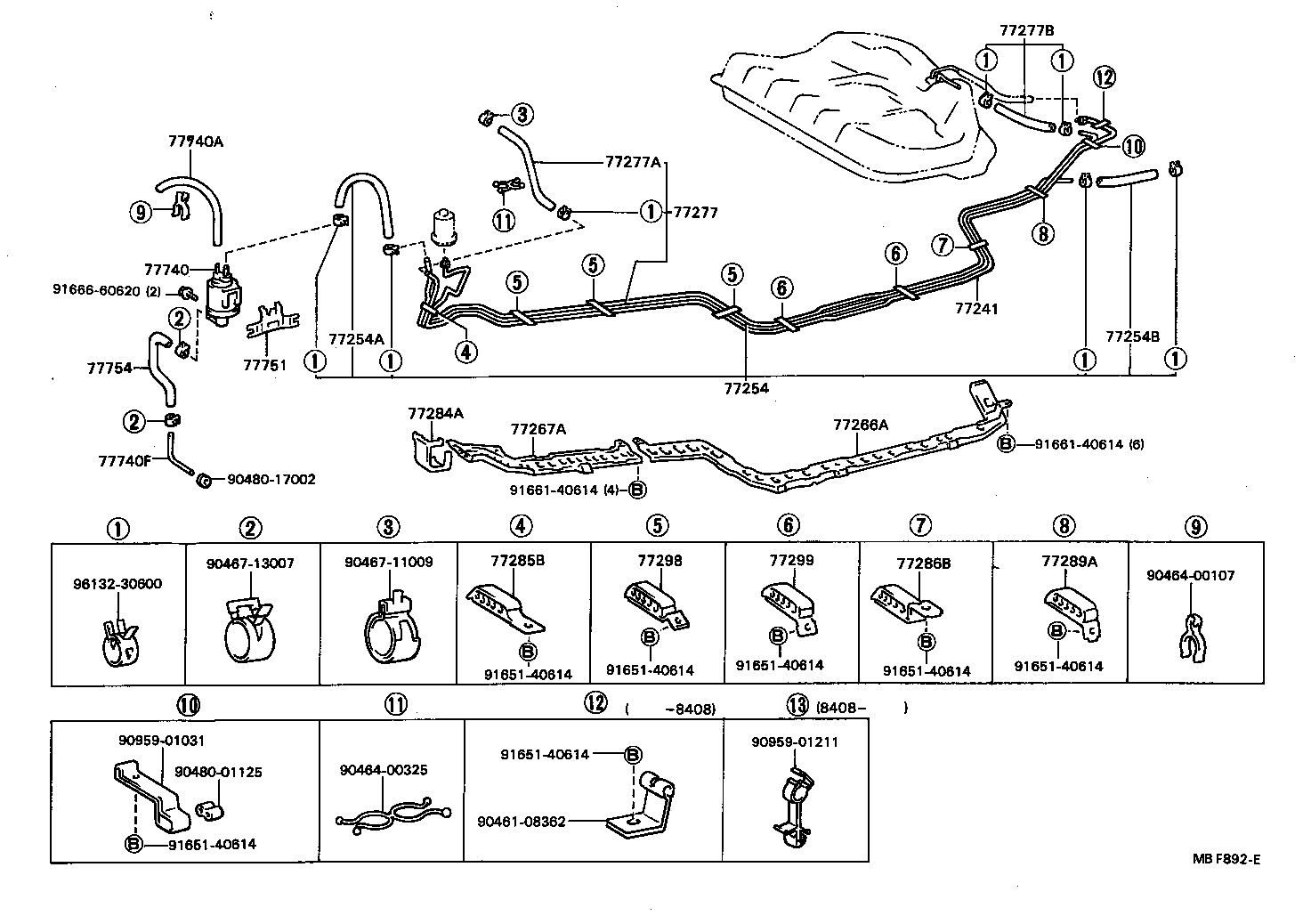 77205-20060 TUBE, FUEL MAIN, NO.1 product image