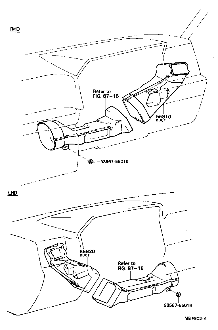 55084-20070 DUCT ASSY, SIDE VENTILATOR, RH product image