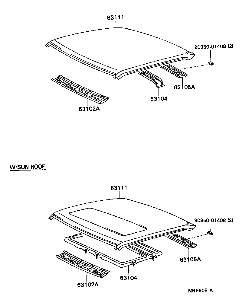 63111-20170 PANEL, ROOF product image