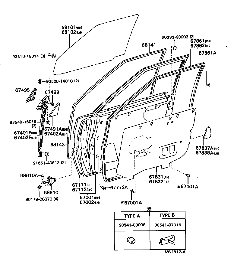 67401-20150 FRAME SUB-ASSY, FRONT DOOR, FRONT LOWER RH product image