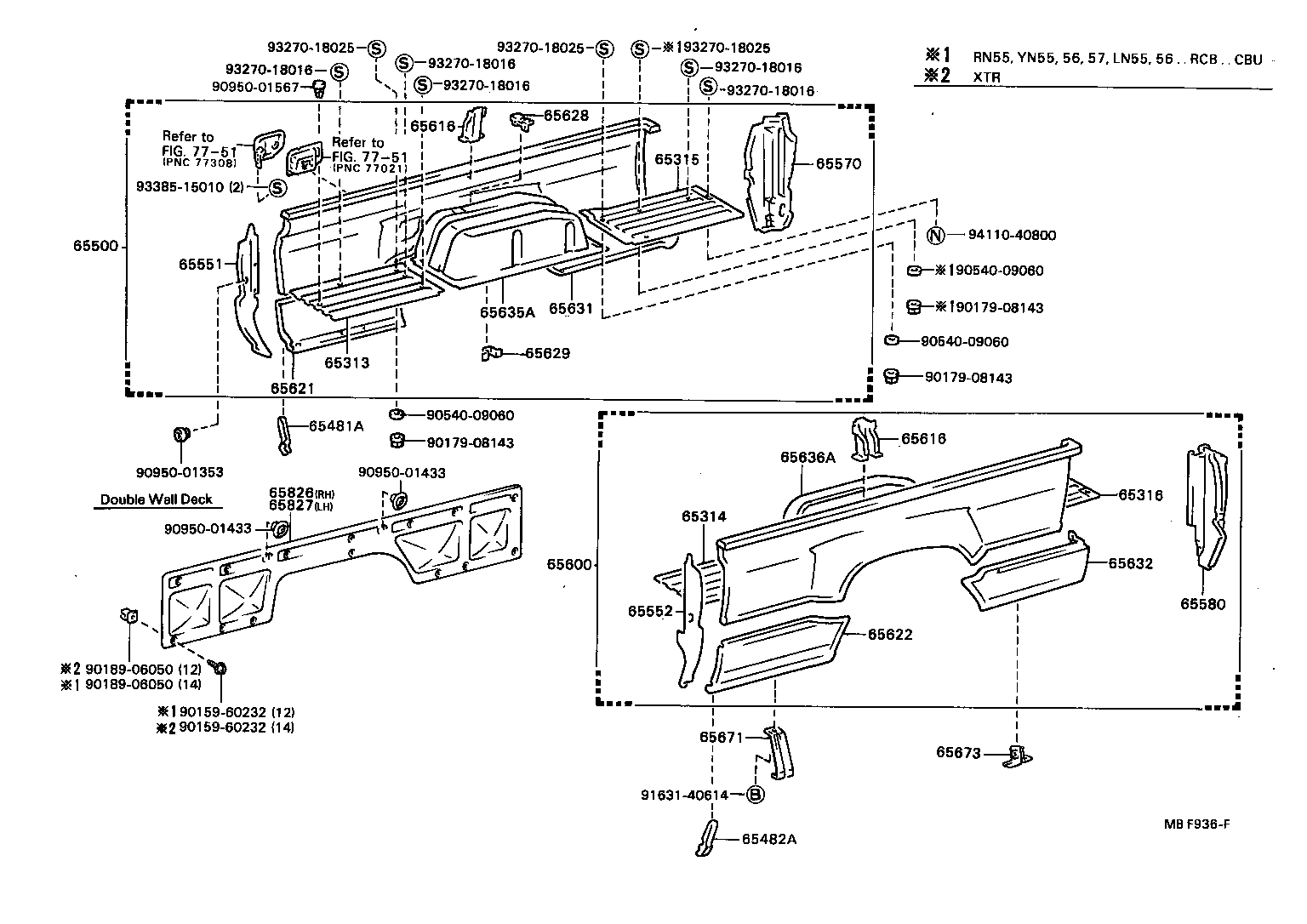 65506-89102 POST ASSY, SIDE PANEL REAR END, LH product image