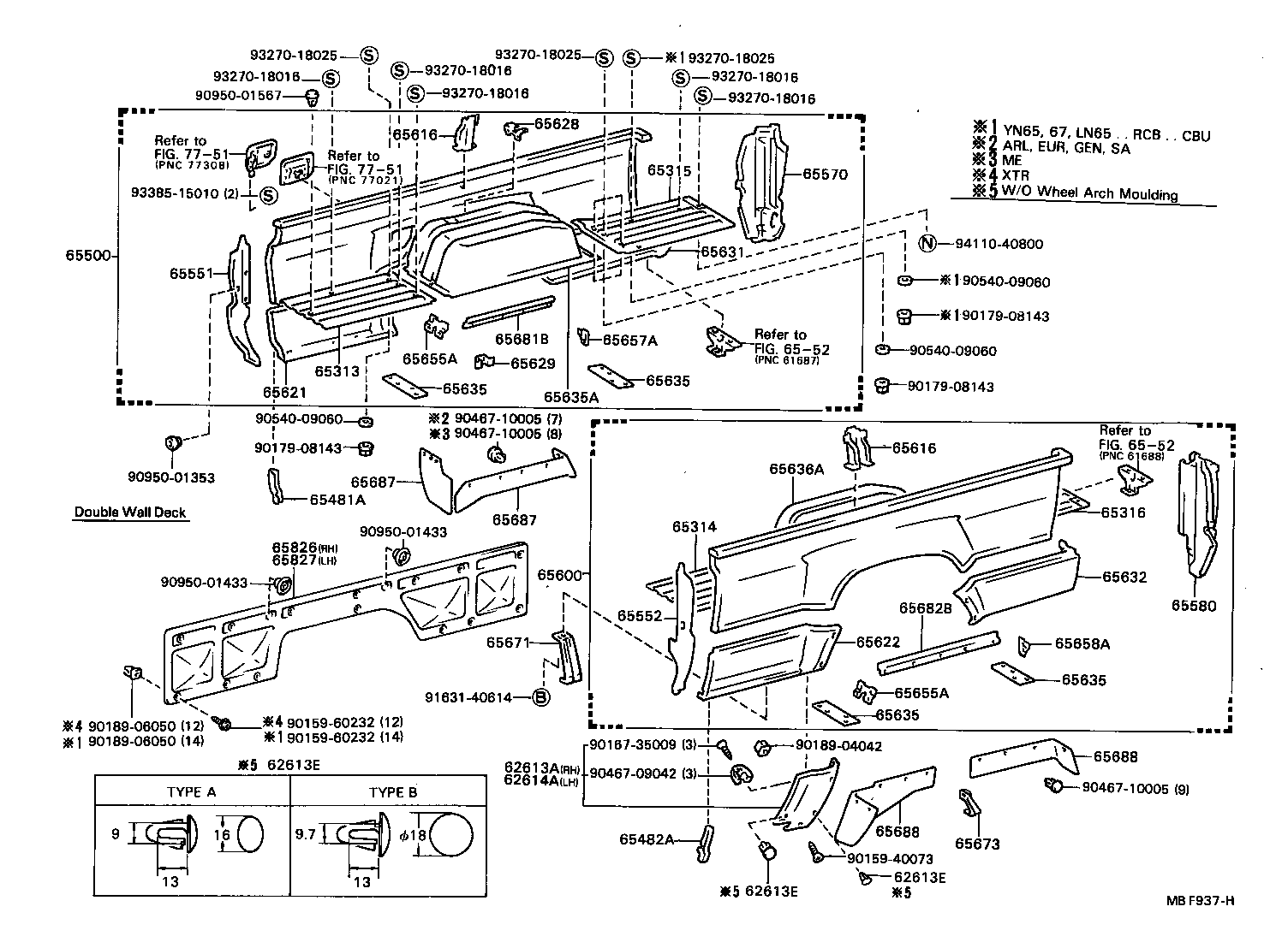 65506-89102 POST ASSY, SIDE PANEL REAR END, LH product image