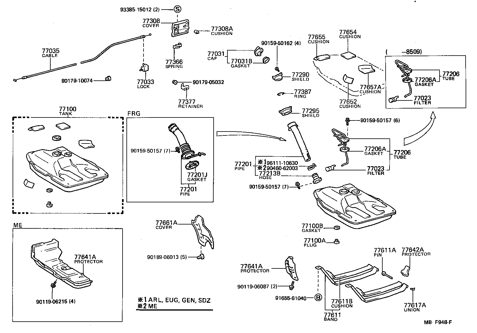 77017-12260 TUBE SUB-ASSY, FUEL TANK SUCTION product image