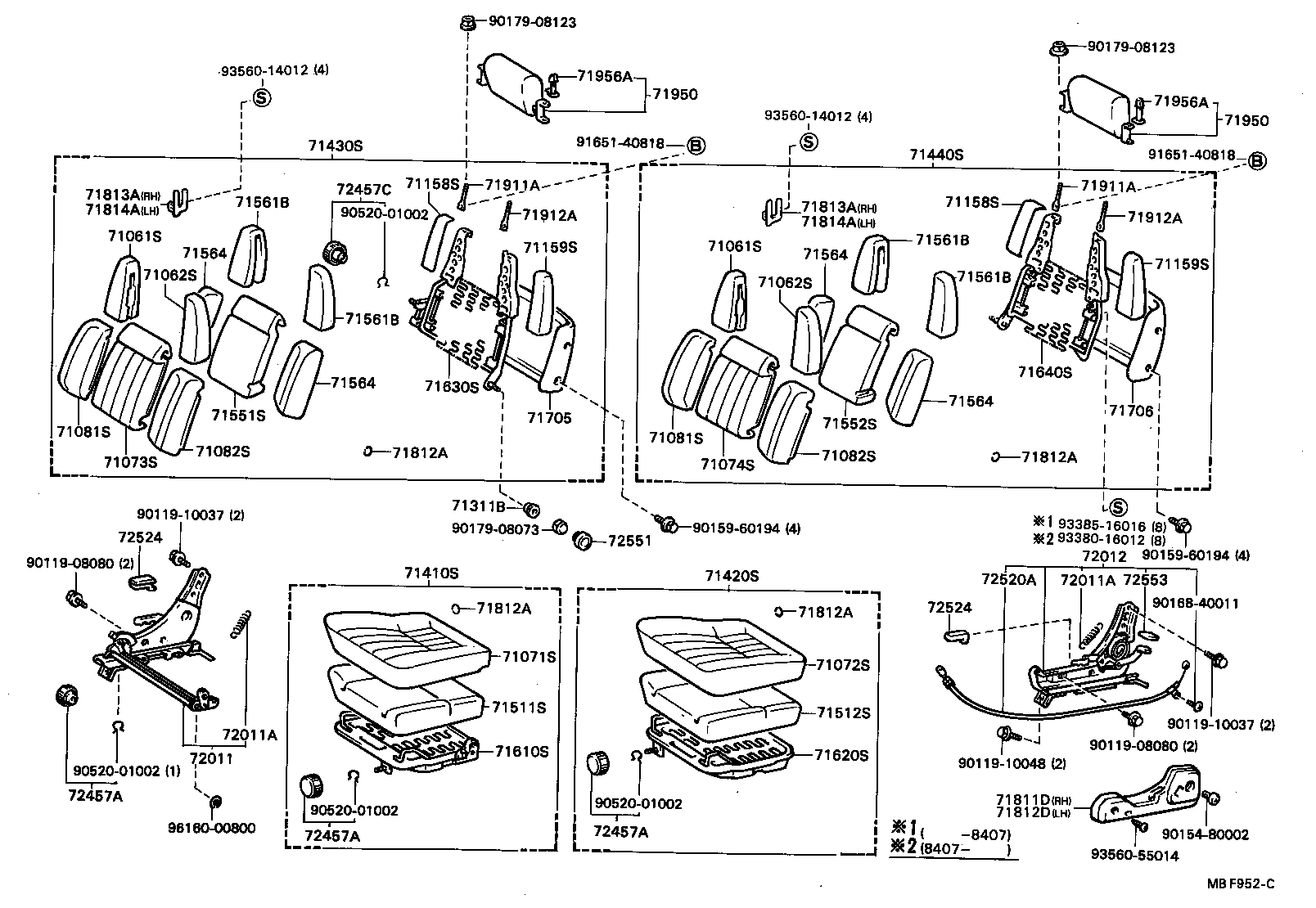 71630-91D02 SPRING ASSY, FRONT SEAT BACK, RH(FOR SEPARATE TYPE) product image