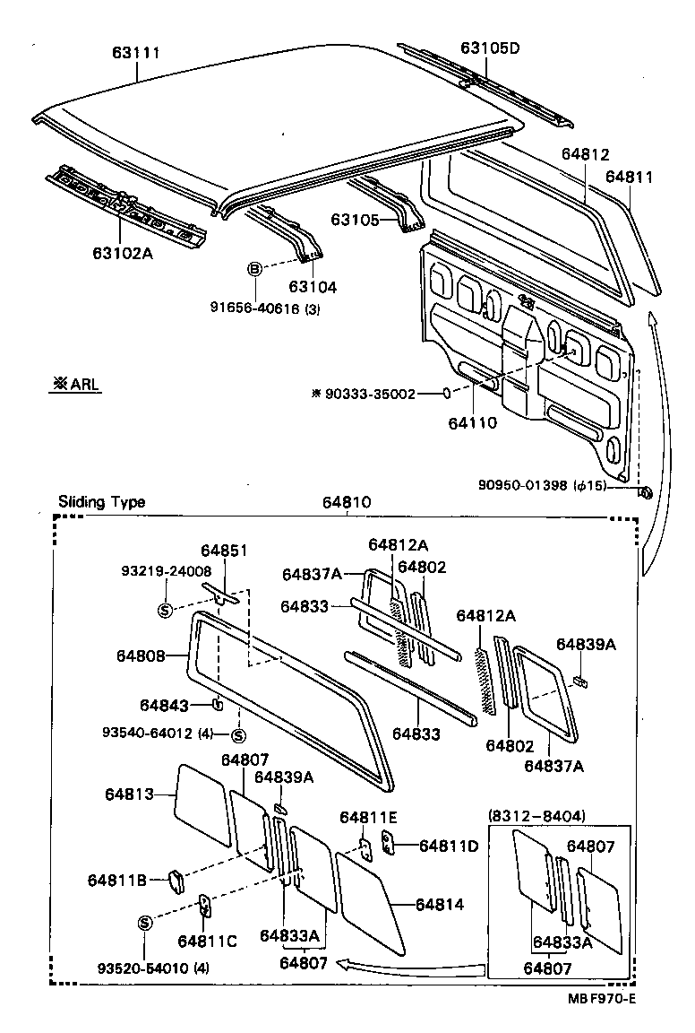 63111-89115 PANEL, ROOF product image